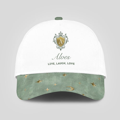 Live Laugh Love Stars And Moon Green Cap ALVES 13K1 C124PF