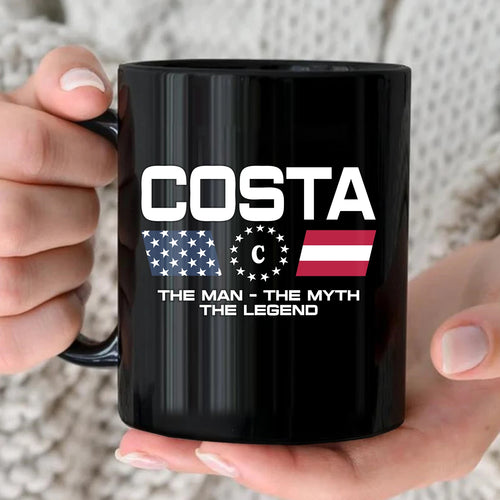 The Man The Myth The Legend Us Flag Mug COSTA 13K1 MG23