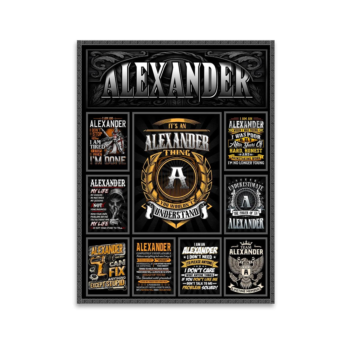 ALEXANDER Personalized Sponge Floor Mat – Custom Printed Home Decor 13K1-AR2