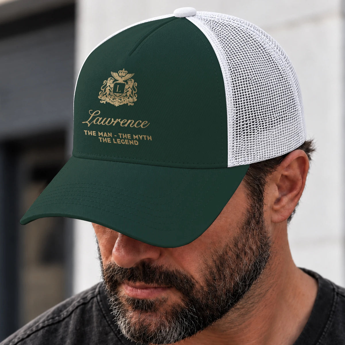 The Man The Myth The Legend Sage Green Mesh Cap LAWRENCE 13K1 C192PF