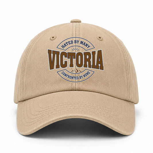 Hated By Many Confronted By None Washed Cap VICTORIA 13K1 C36PF