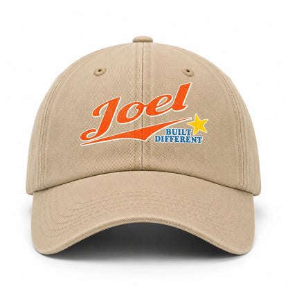 Your Name Built Different Logo Washed Cap JOEL 13K1 C56PF