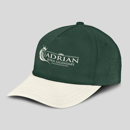 Born Legendary Lion Logo Sage Green And Beige Cap ADRIAN 13K1 C182PF