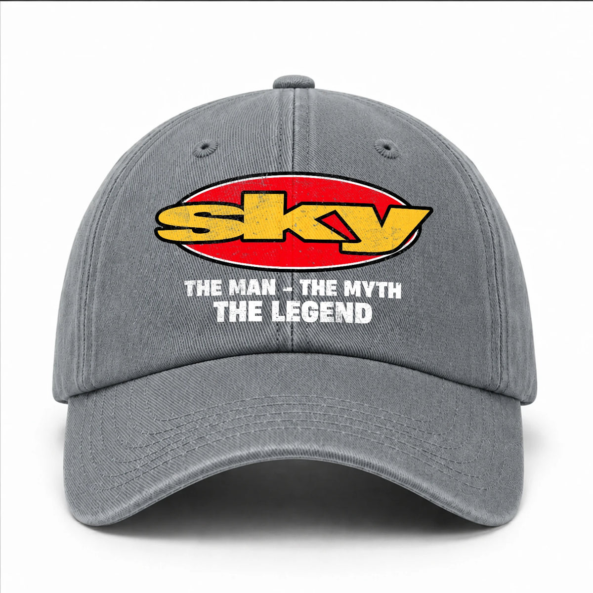 The Man The Myth The Legend Vintage Logo Washed Cap SKY 13K1 C162PF