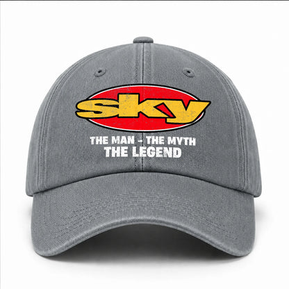 The Man The Myth The Legend Vintage Logo Washed Cap SKY 13K1 C162PF