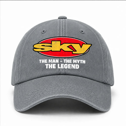 The Man The Myth The Legend Vintage Logo Washed Cap SKY 13K1 C162PF