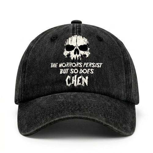 The Horrors Persist But So Does Your Name Cool Skull Washed Cap CHEN 13K1 C134PF