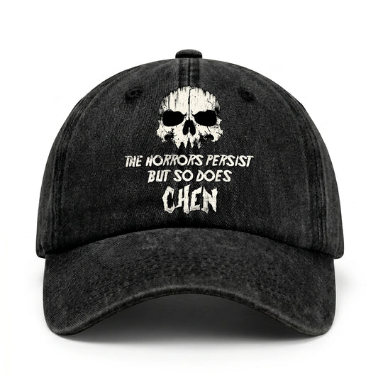 The Horrors Persist But So Does Your Name Cool Skull Washed Cap CHEN 13K1 C134PF