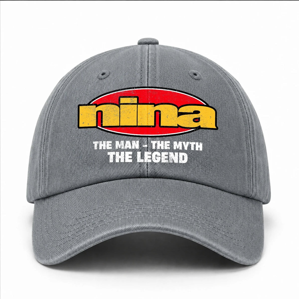 The Man The Myth The Legend Vintage Logo Washed Cap NINA 13K1 C162PF