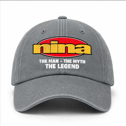 The Man The Myth The Legend Vintage Logo Washed Cap NINA 13K1 C162PF