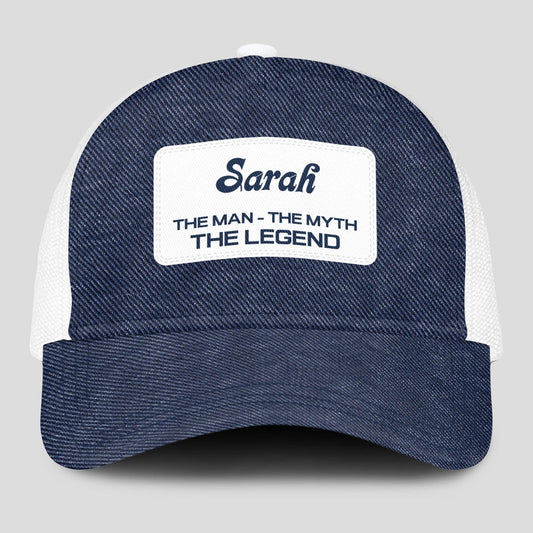 The Man The Myth The Legend Blue Denim Mesh Cap SARAH 13K1 C194PF