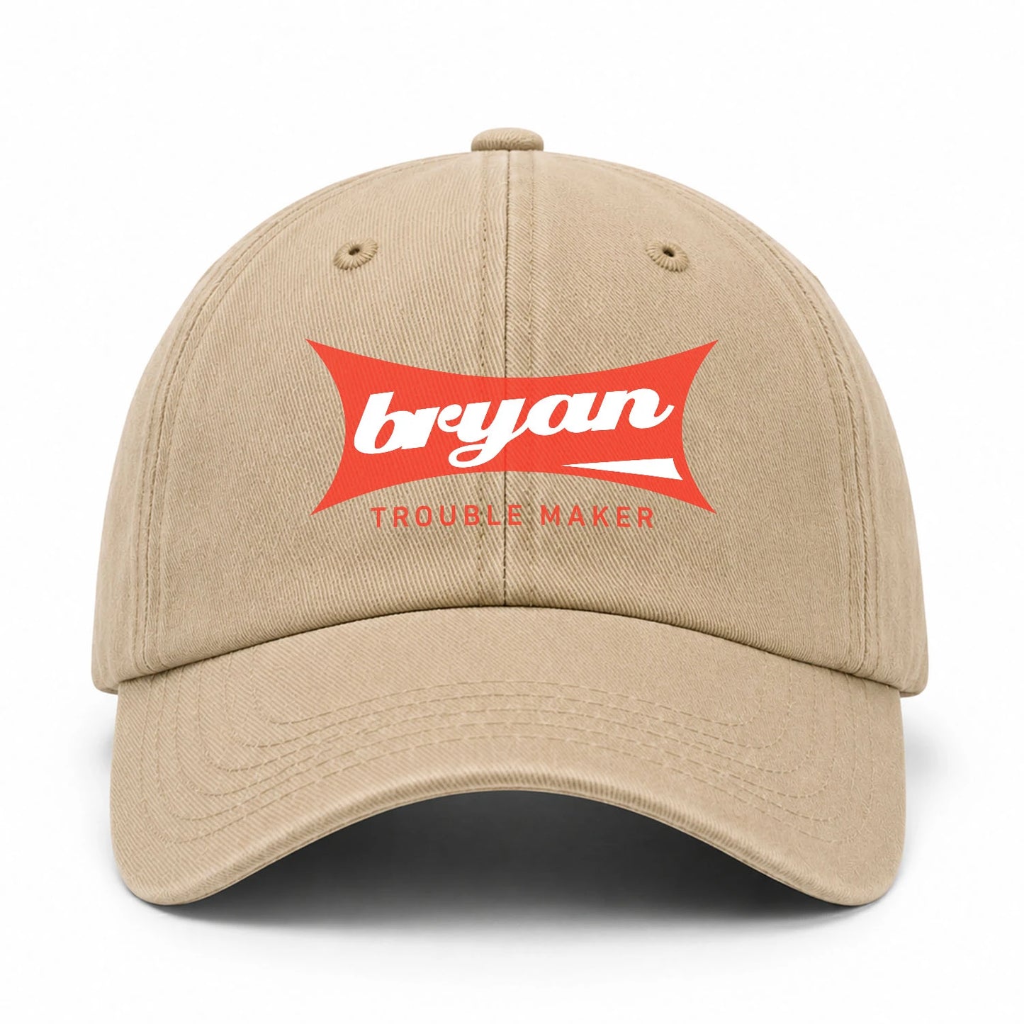 Trouble Maker Red Logo Washed Cap BRYAN 13K1 C78PF