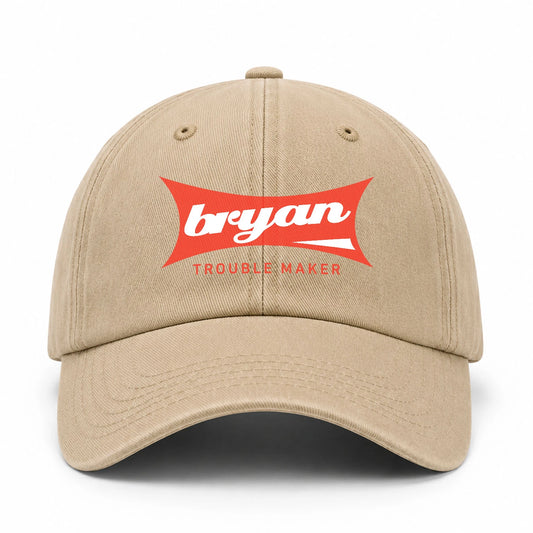 Trouble Maker Red Logo Washed Cap BRYAN 13K1 C78PF
