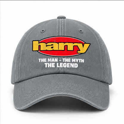 The Man The Myth The Legend Vintage Logo Washed Cap HARRY 13K1 C162PF