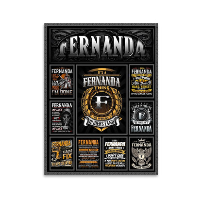 FERNANDA Personalized Sponge Floor Mat – Custom Printed Home Decor 13K1-AR2