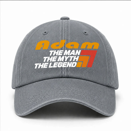 The Man The Myth The Legend With Logo Washed Cap ADAM 13K1 C72PF
