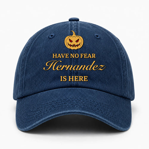 Have No Fear Your Name Is Here Jack O' Lantern Washed Cap HERNANDEZ 13K1 C165PF