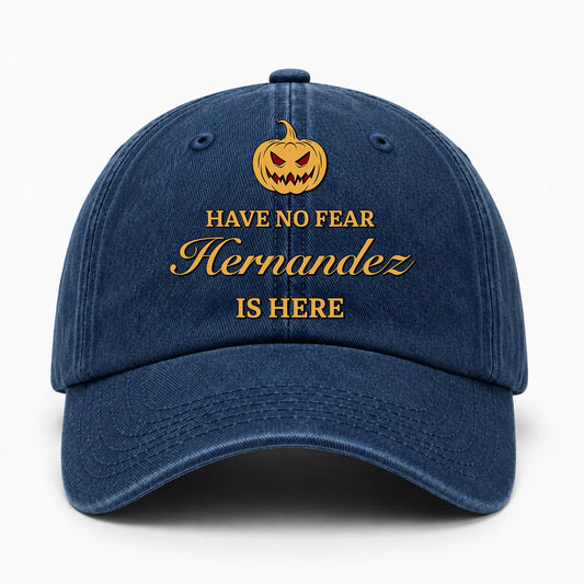 Have No Fear Your Name Is Here Jack O' Lantern Washed Cap HERNANDEZ 13K1 C165PF