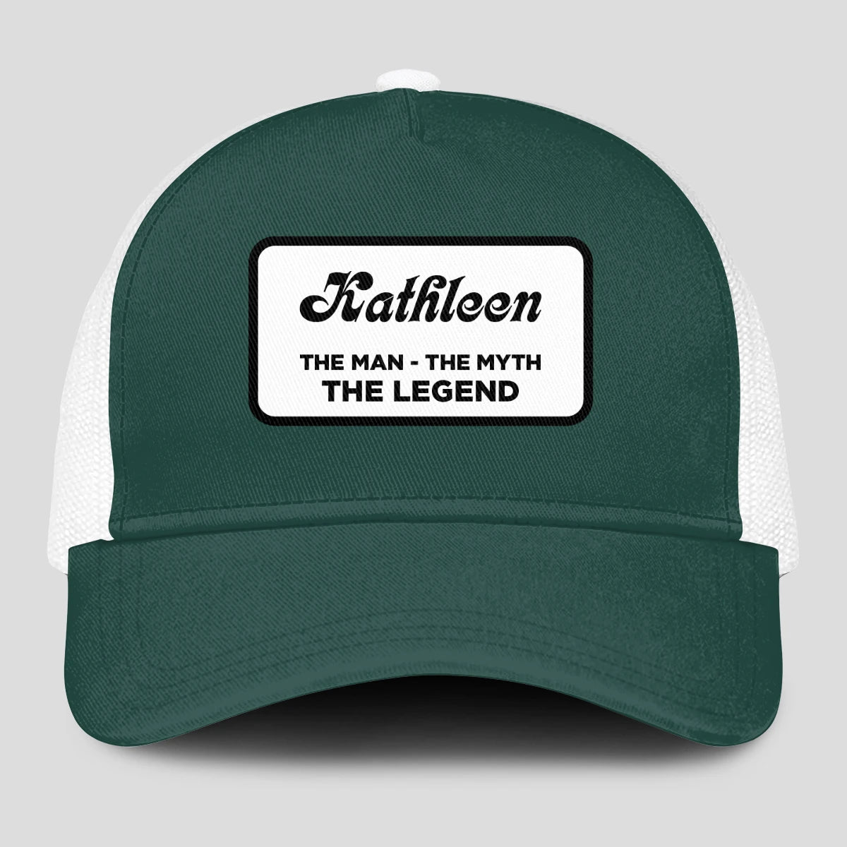 The Man The Myth The Legend Green And White Mesh Cap KATHLEEN 13K1 C198PF