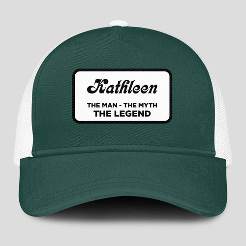 The Man The Myth The Legend Green And White Mesh Cap KATHLEEN 13K1 C198PF