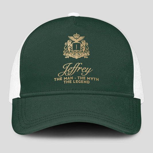 The Man The Myth The Legend Sage Green Mesh Cap JEFFREY 13K1 C192PF