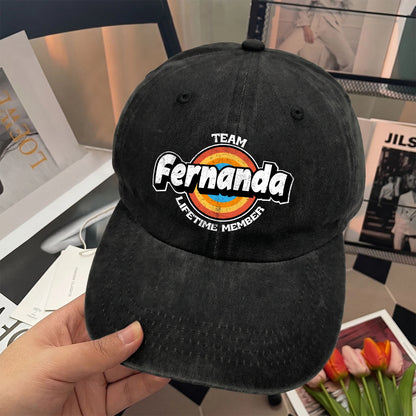 Team Your Name Lifetime Member Logo Cap FERNANDA 13K1 C66PF