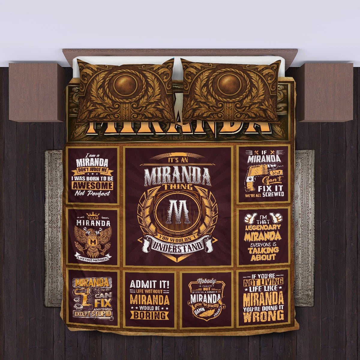 MIRANDA Limited Edition Personalized Bedding Set 13K1-BS3