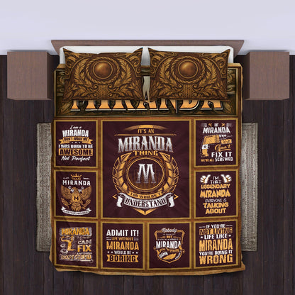 MIRANDA Limited Edition Personalized Bedding Set 13K1-BS3