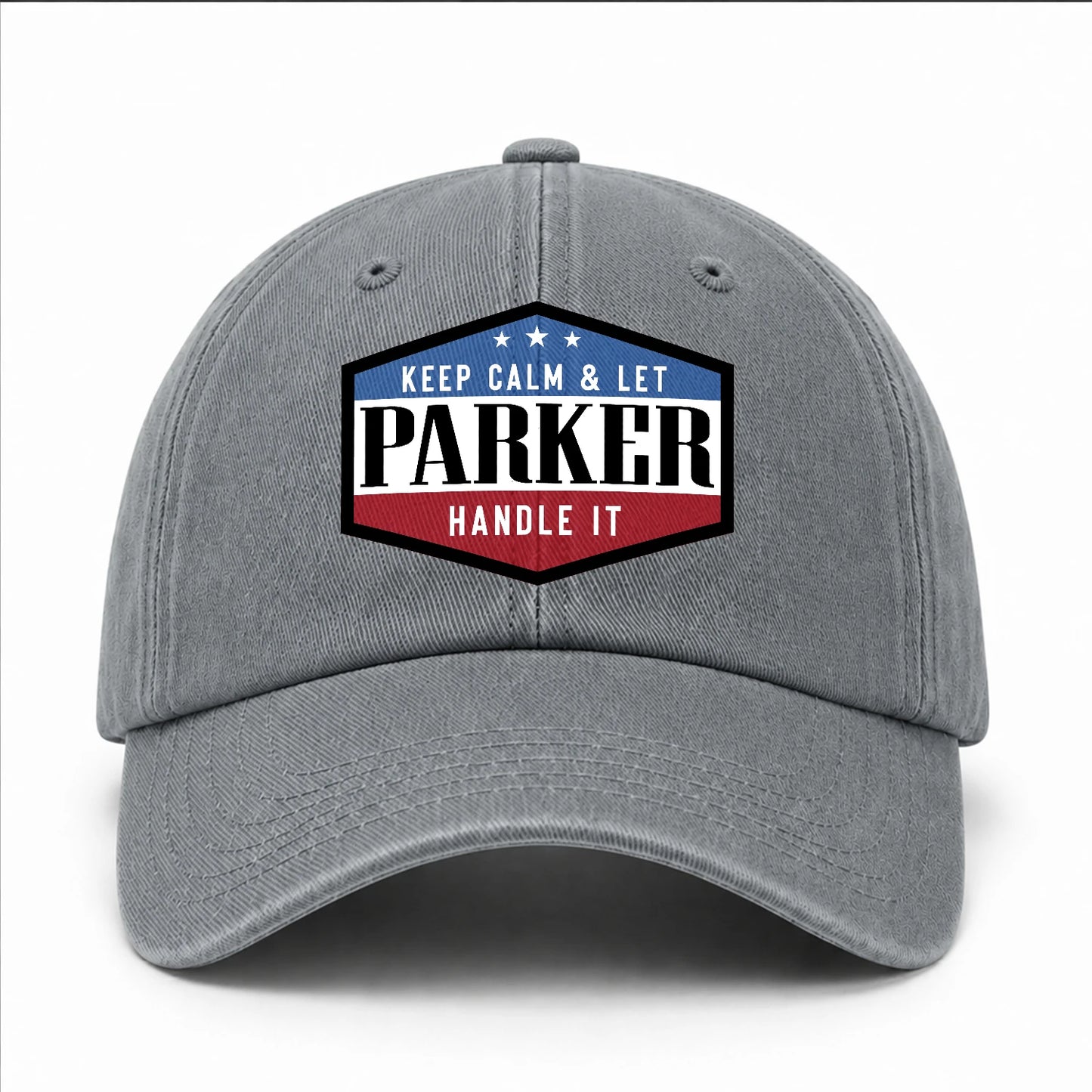 Keep Calm & Let Your Name Handle It Washed Cap PARKER 13K1 C87PF