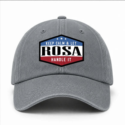 Keep Calm & Let Your Name Handle It Washed Cap ROSA 13K1 C87PF