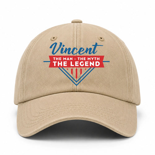 The Man The Myth The Legend Logo Washed Cap VINCENT 13K1 C37PF