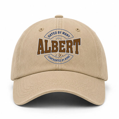 Hated By Many Confronted By None Washed Cap ALBERT 13K1 C36PF