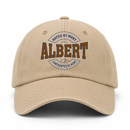 Hated By Many Confronted By None Washed Cap ALBERT 13K1 C36PF