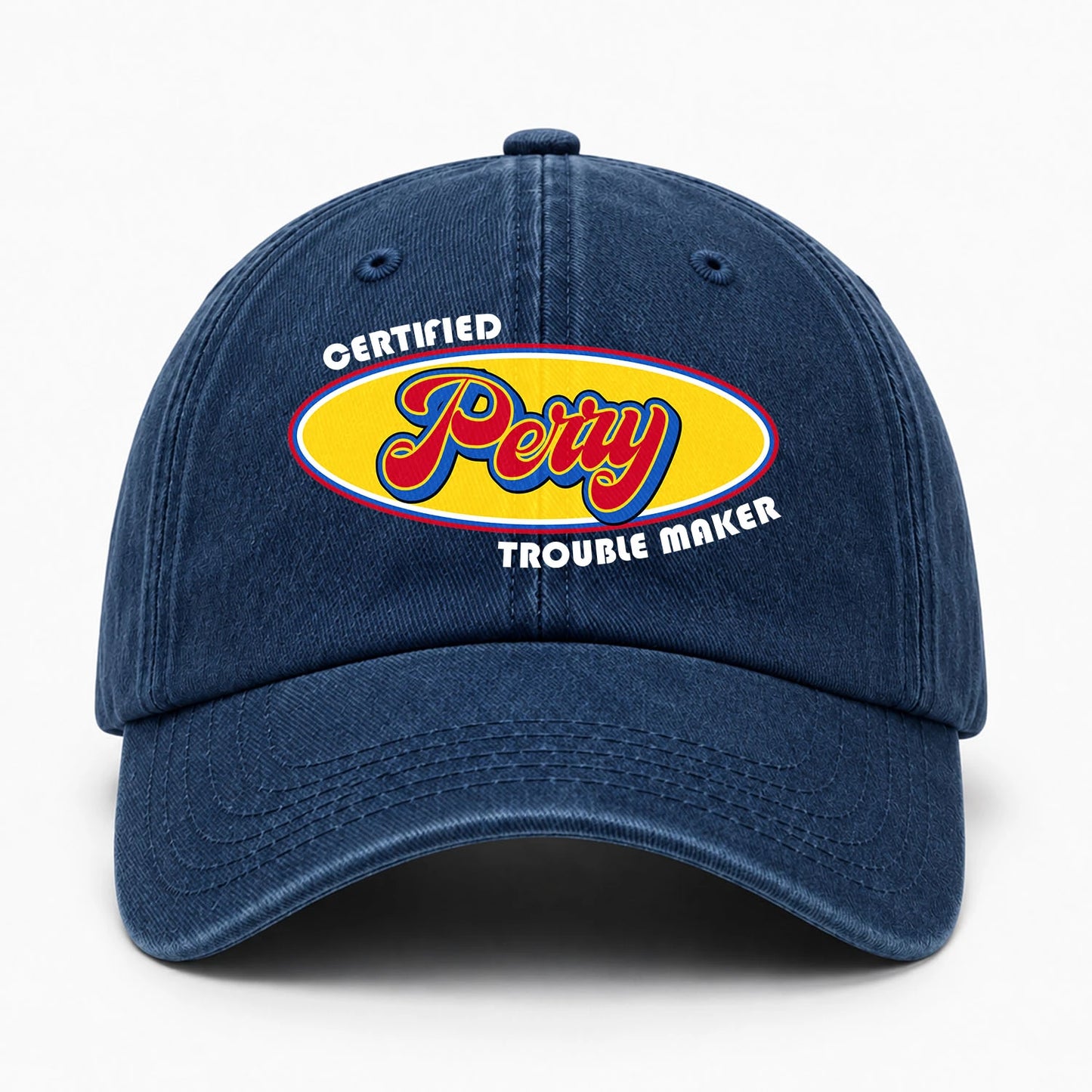 Certified Your Name Trouble Maker Washed Cap PERRY 13K1 C73PF
