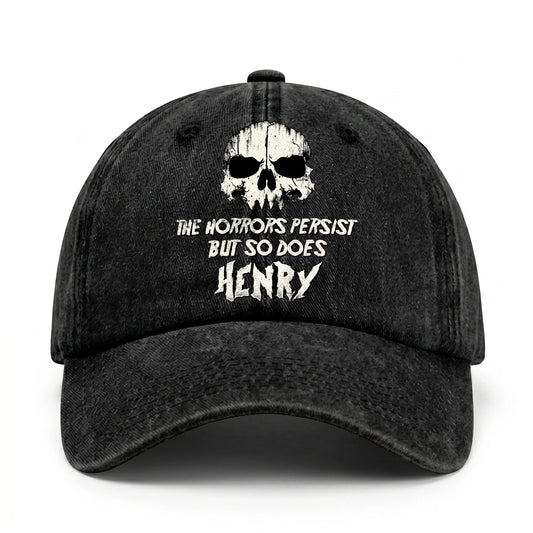 The Horrors Persist But So Does Your Name Cool Skull Washed Cap HENRY 13K1 C134PF
