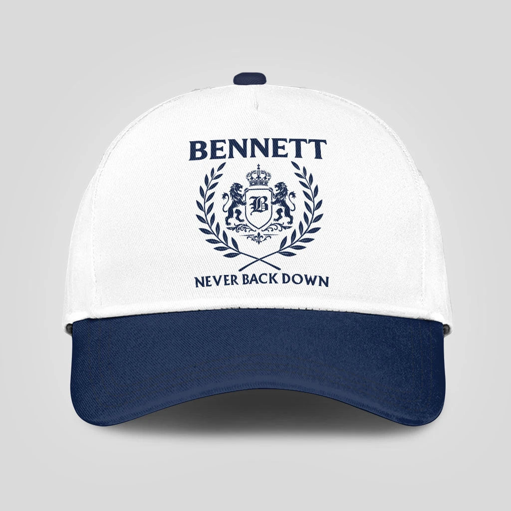 Never Back Down Blue And White Cap BENNETT 13K1 C59PF