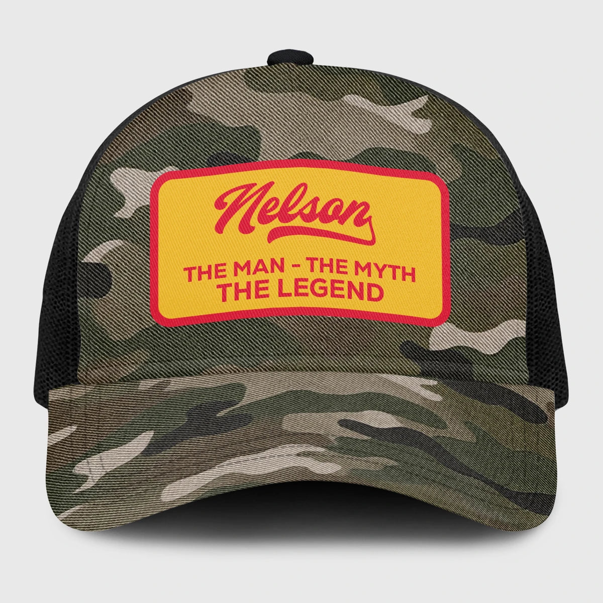 The Man The Myth The Legend Camo Vintage Mesh Cap NELSON 13K1 C191PF