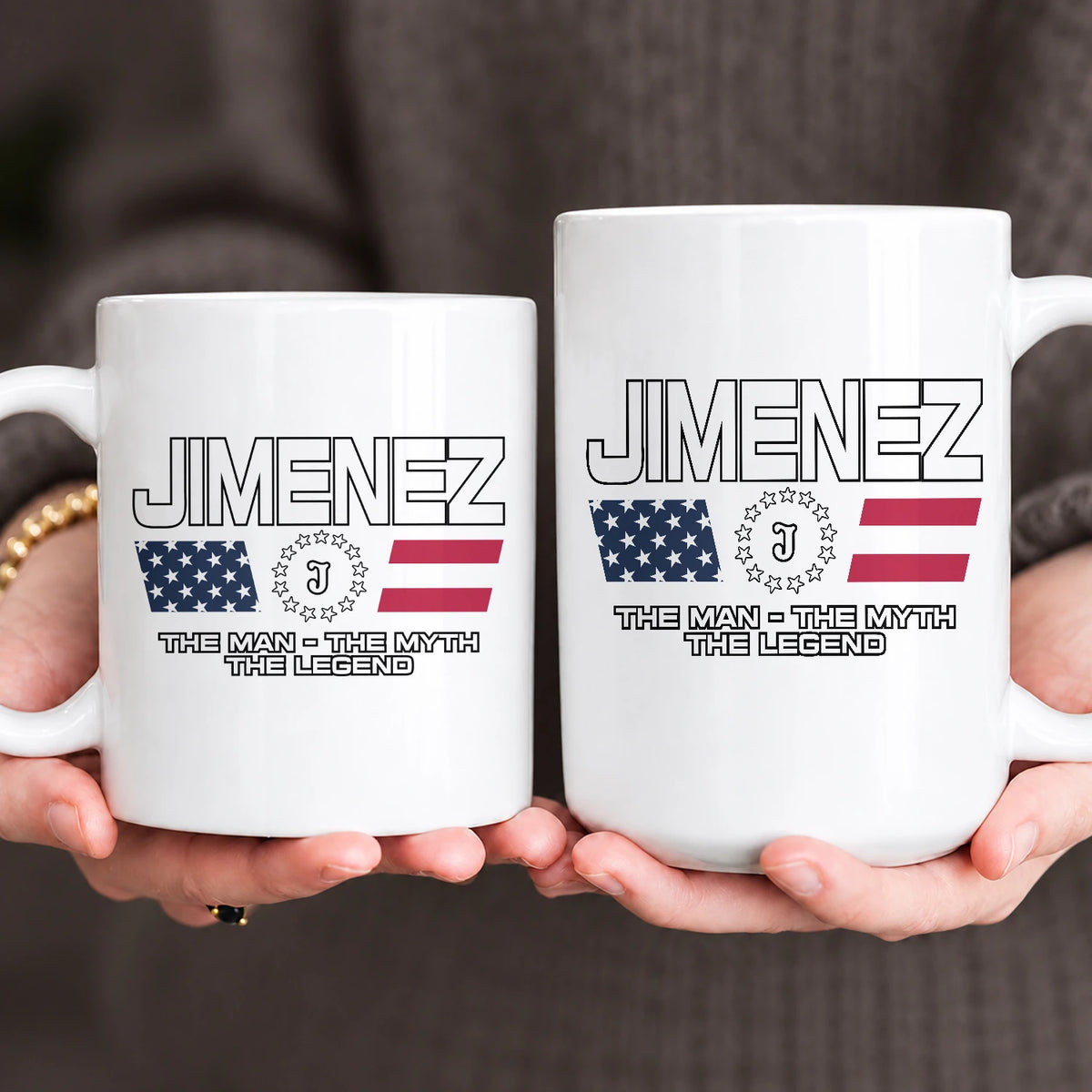 The Man The Myth The Legend Us Flag Mug JIMENEZ 13K1 MG23