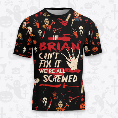 BRIAN Horror Halloween Pajama Set Scary T-Shirt & Pants Sleepwear Costume 13K1-HL1