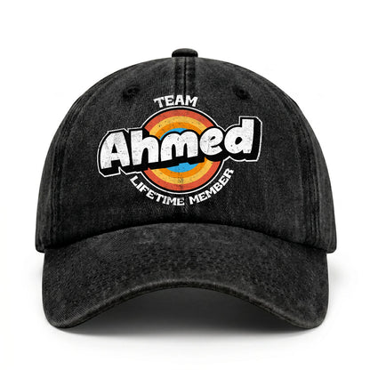 Team Your Name Lifetime Member Logo Cap AHMED 13K1 C66PF