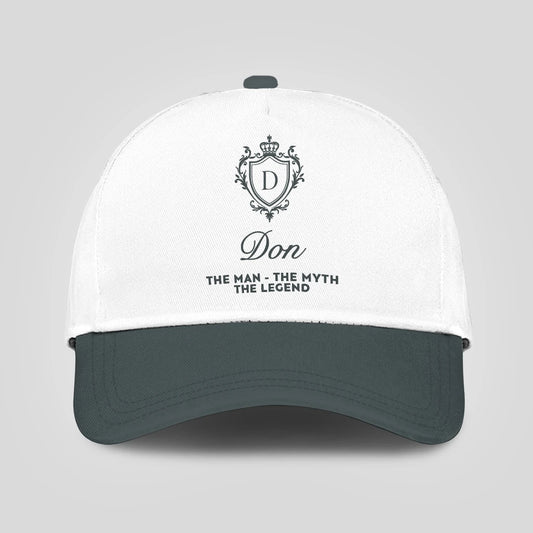 The Man The Myth The Legend Elegant Gray And White Cap DON 13K1 C170PF