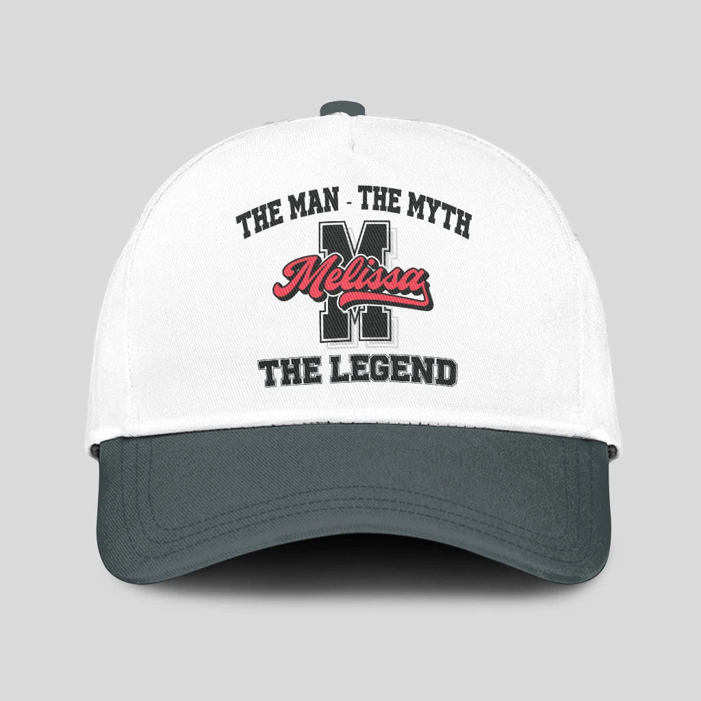 The Man The Myth The Legend Custom Initial Letter And Name Cap MELISSA 13K1 C38PF