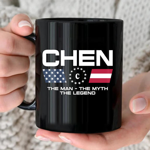 The Man The Myth The Legend Us Flag Mug CHEN 13K1 MG23