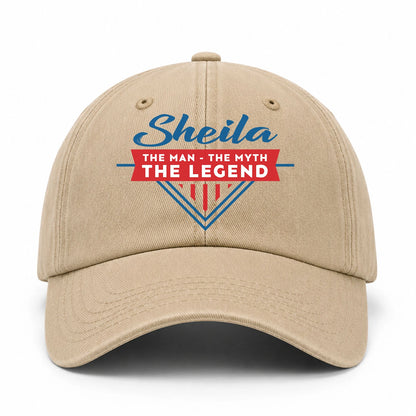 The Man The Myth The Legend Logo Washed Cap SHEILA 13K1 C37PF