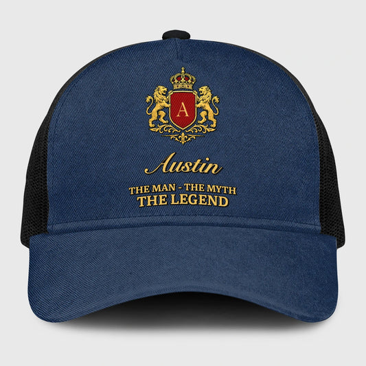 The Man The Myth The Legend Royal Blue Mesh Cap AUSTIN 13K1 C187PF