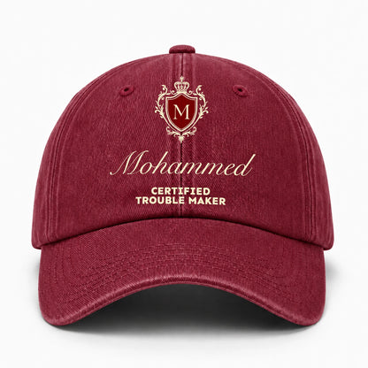 Certified Trouble Maker Royal Burgundy Washed Cap MOHAMMED 13K1 C139PF