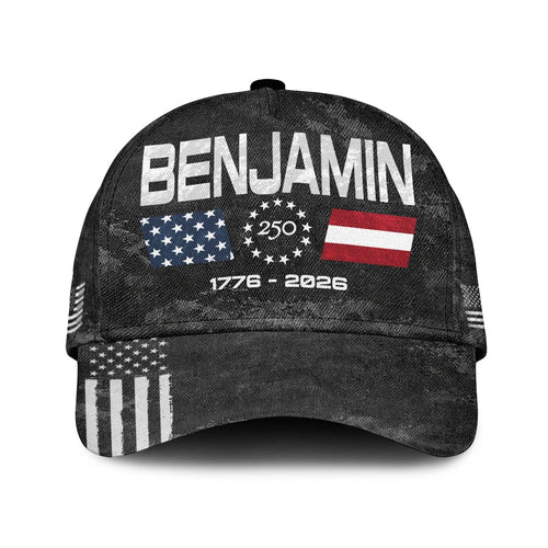 BENJAMIN 13K1-C13PF 250th Anniversary Patriotic Baseball Cap 1776–2026