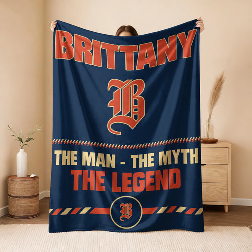 The Man The Myth The Legend Retro Fleece Blanket BRITTANY 13K1 BK53