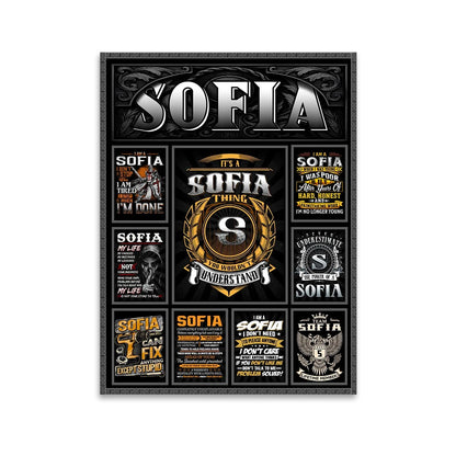 SOFIA Personalized Sponge Floor Mat – Custom Printed Home Decor 13K1-AR2