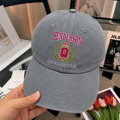 Your Name Never Back Down Royal Washed Cap HENDERSON 13K1 C77PF